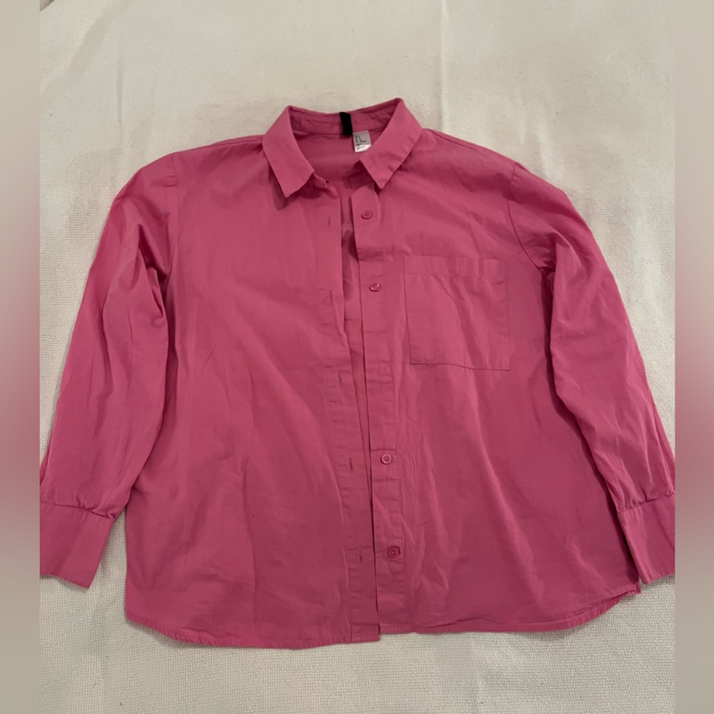 Hot Pink Button down shirt